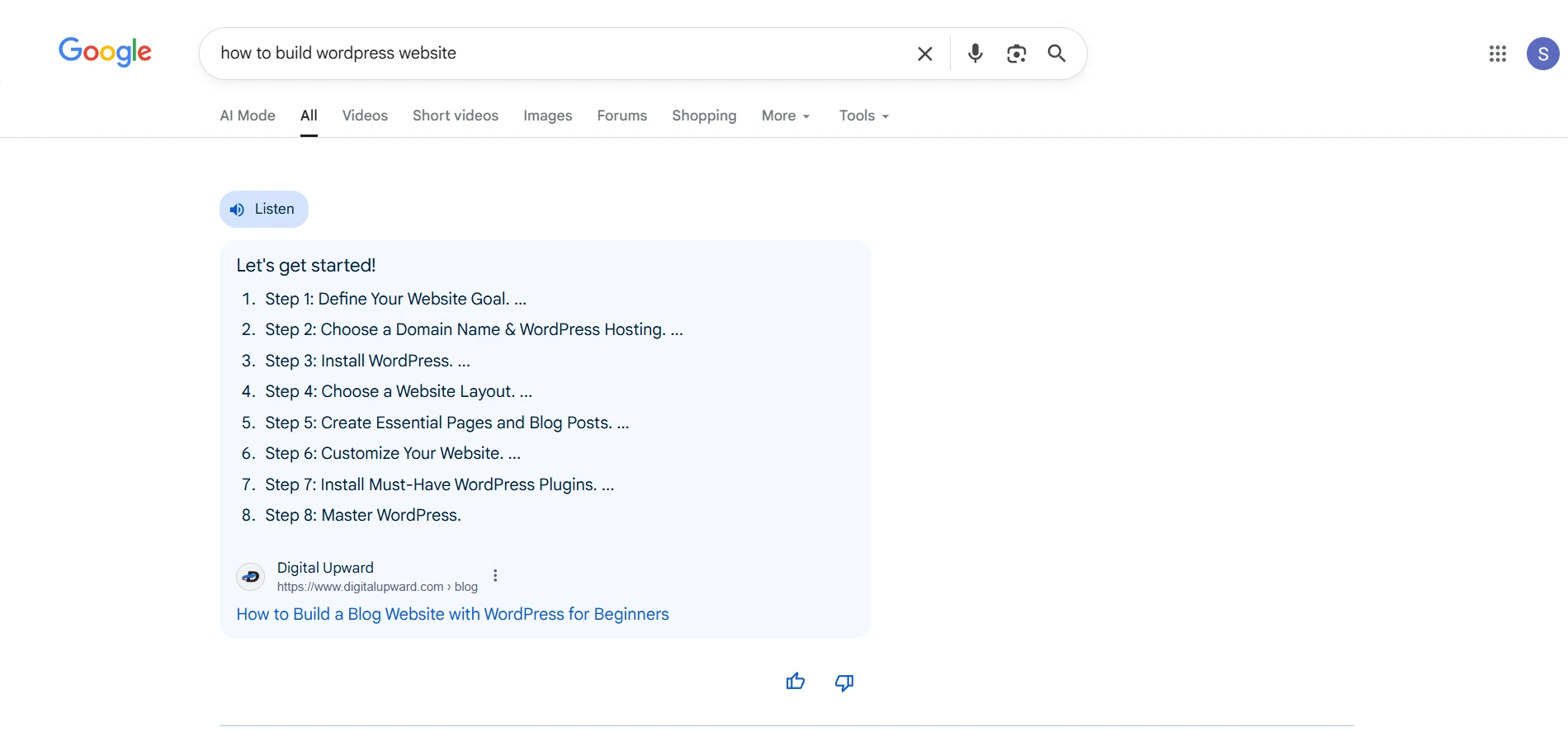 Zero Click Searches