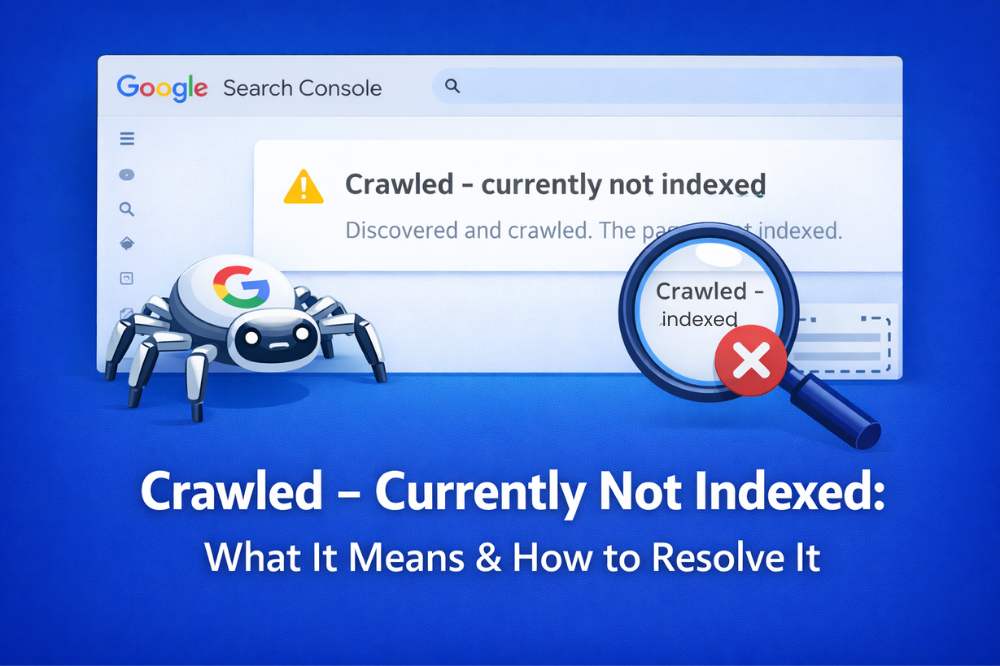 Crawled – Currently Not Indexed: What It Means & How to Resolve It