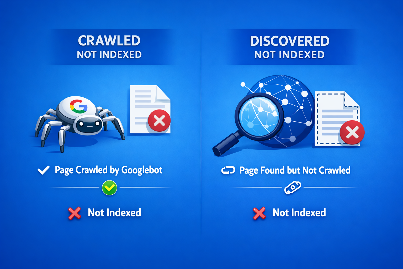 Difference Between Crawled and Discovered Not Indexed