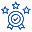 Icon of a white man in a black and white square, representing a web designing company's industry expertise.
