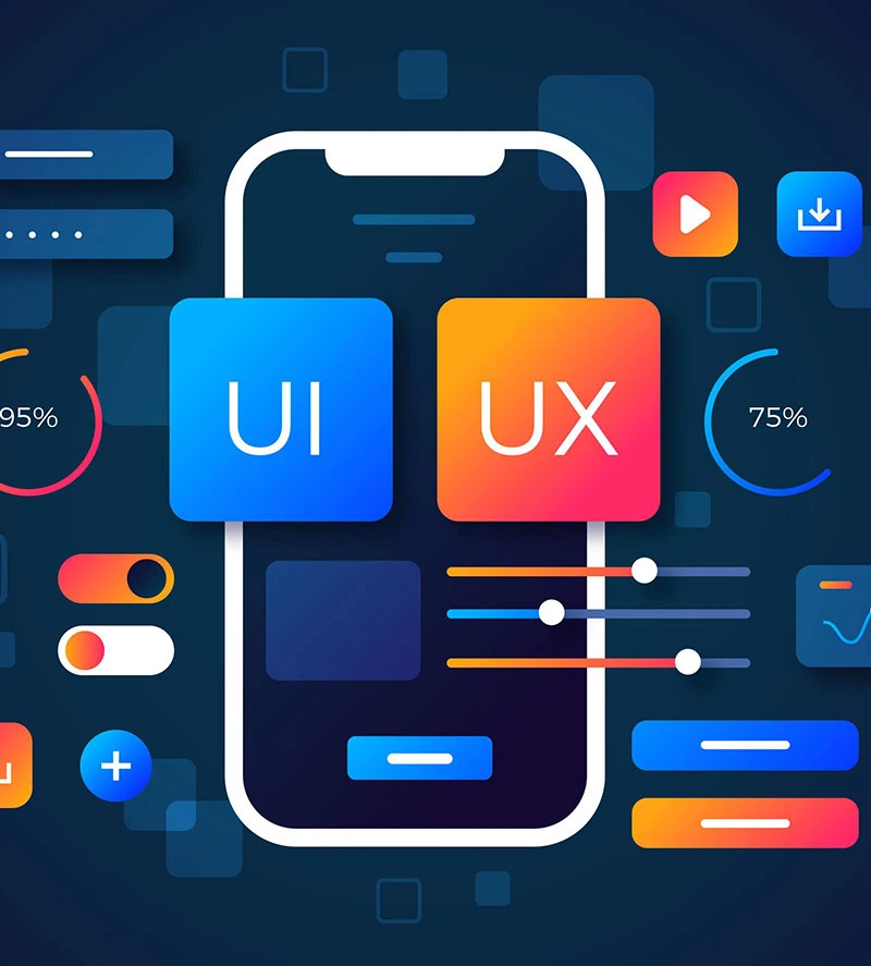User interface design for a mobile app, highlighting modern aesthetics by a professional app development company.